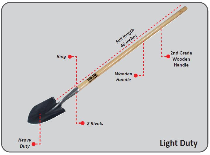 WOODEN HANDLE SHOVEL
