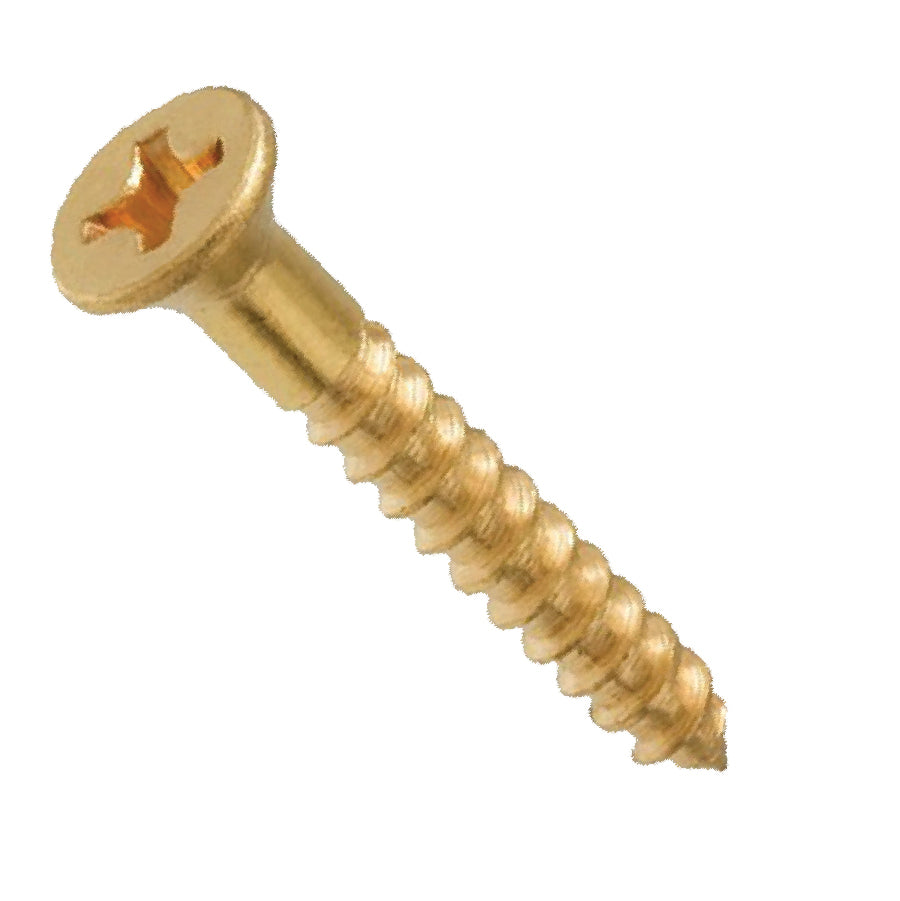 TUF-FIX WSBPP Phillips Brass Plated Wood Screws