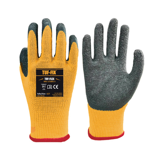LATEX GLOVES WITH KNIT WRIST