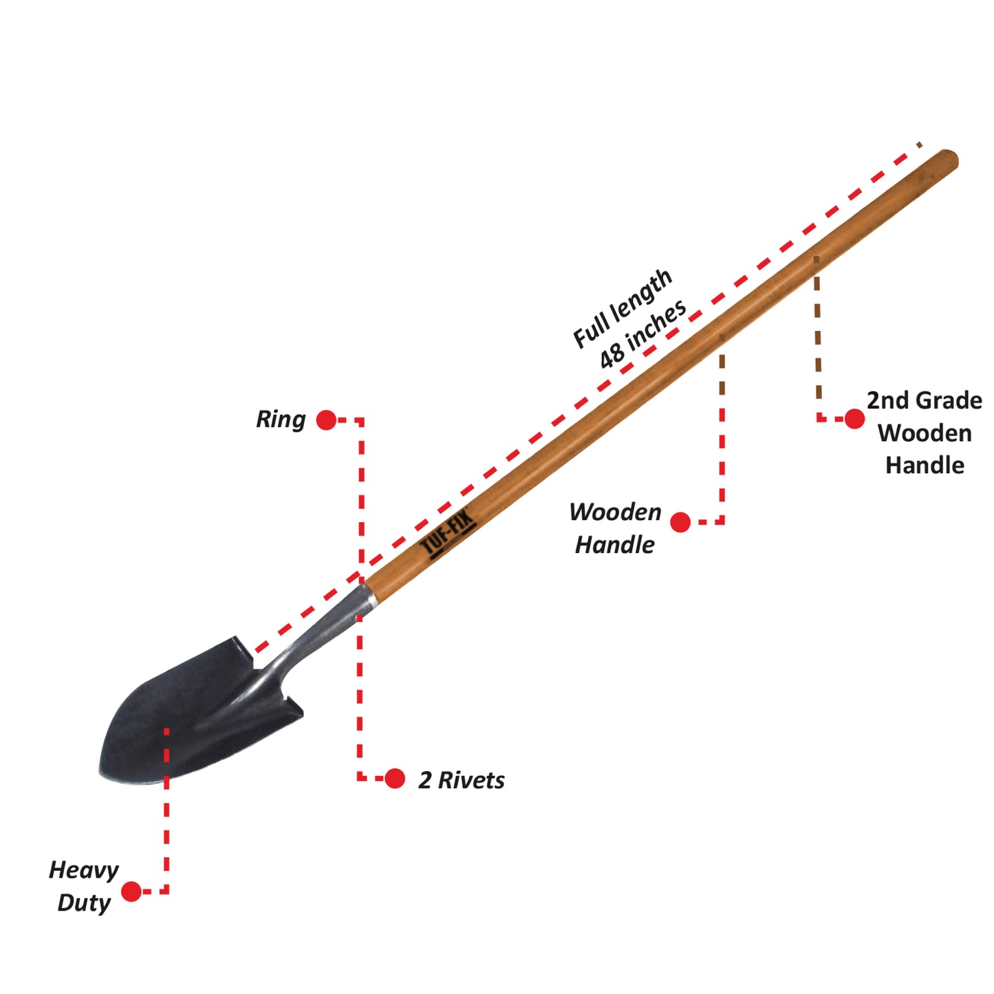 WOODEN HANDLE SHOVEL