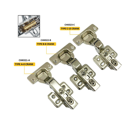 CABINET HINGES HYDRAULIC CLIP-ON