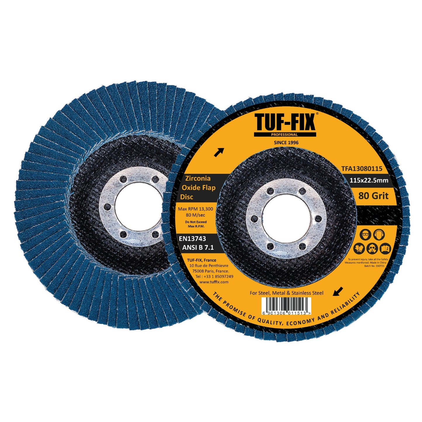 ZIRCONIUM OXIDE FLAP DISC